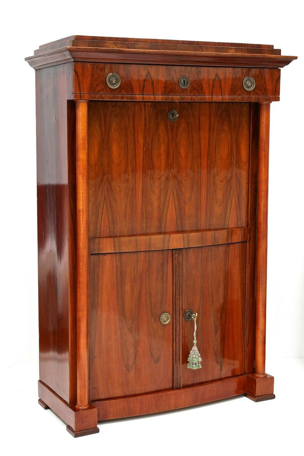 19th Century Biedermeier Nutwood Secretary Desk/ Secretaire, Austria Ca. 1820/25 photo furniture