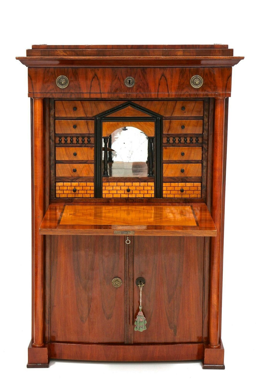 19th Century Biedermeier Nutwood Secretary Desk/ Secretaire, Austria Ca. 1820/25 photo Furniture