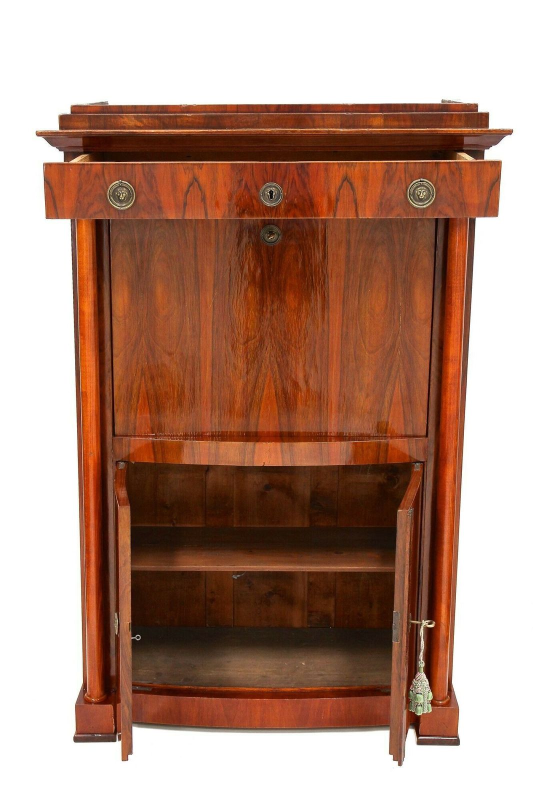 photo furniture 19th Century Biedermeier Nutwood Secretary Desk/ Secretaire, Austria Ca. 1820/25