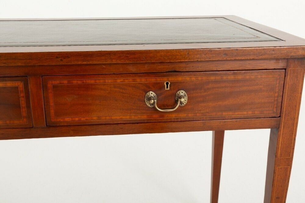 Sheraton Revival Desk Mahogany Writing Table 1880 photo 1295.0