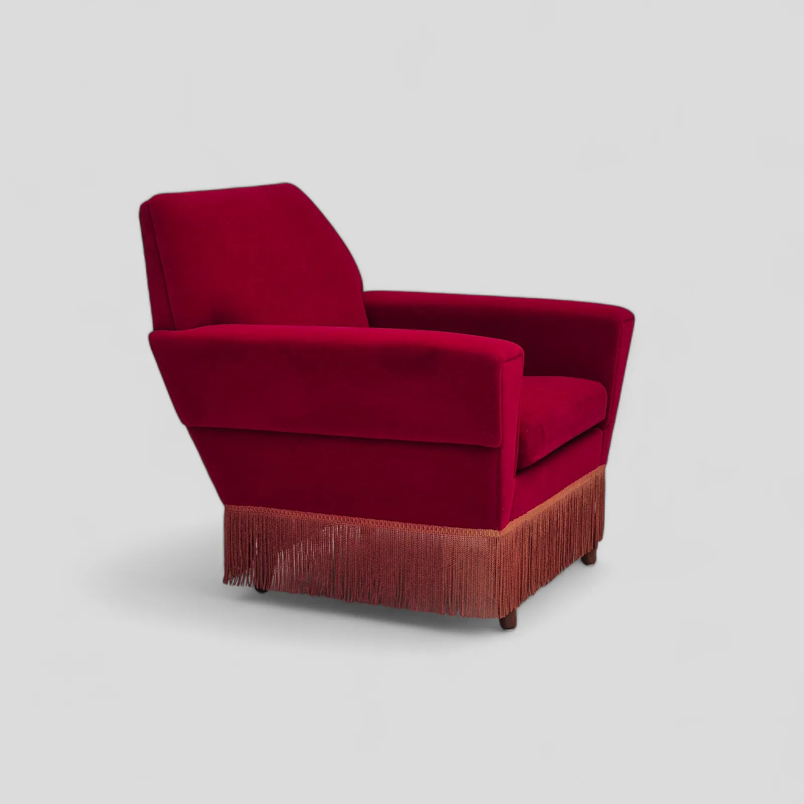 1970s, Danish Armchair By Ryesberg Møbler, Original Condition, Velour Fabric.