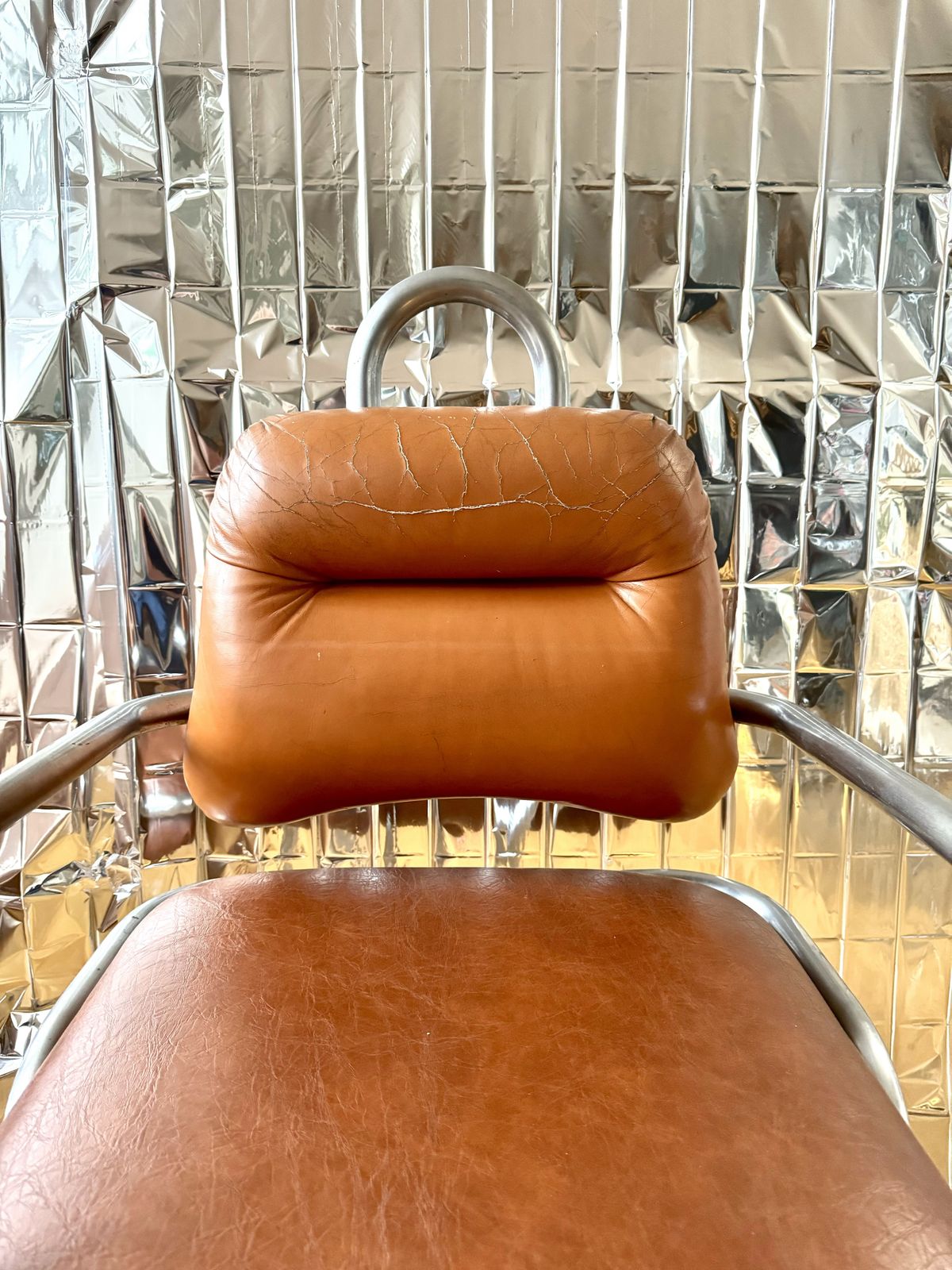 1150.0 Pair Of Kwok Hoi Chan Chairs In Leather And Tubular Steel, For Steiner, C. 1970 photo