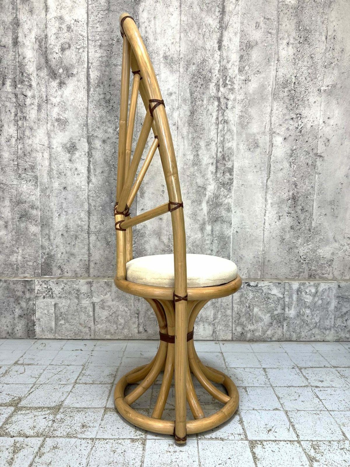 Individual Mid Century Bamboo Throne Chair photo 555.0