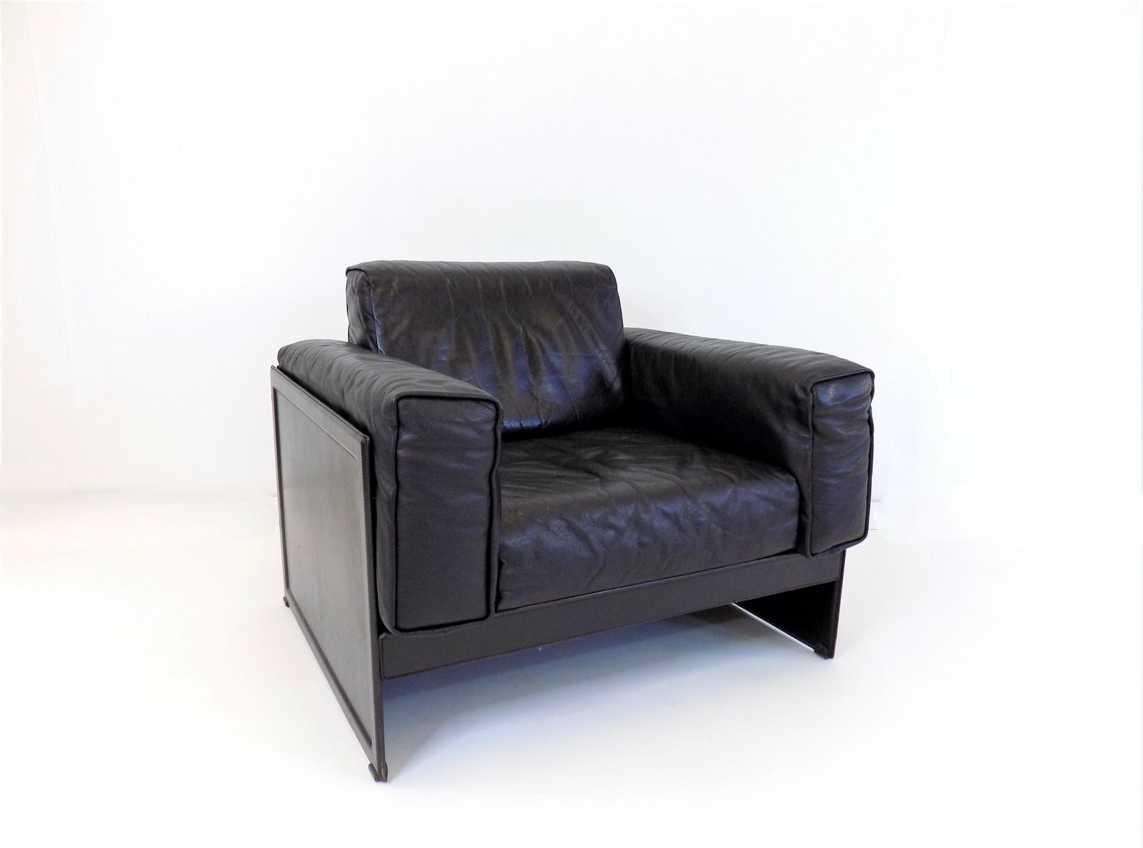 Matteo Grassi Korium Km 3 1 Leather Lounge Chair By Tito Agnoli, 1980 photo 1175.0