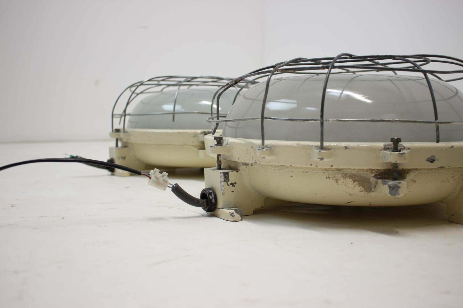 Set Of 3 Vintage Industrial Ceiling Lamps Typ 14 620 B, Czechoslovakia, 1960's photo 1384.0