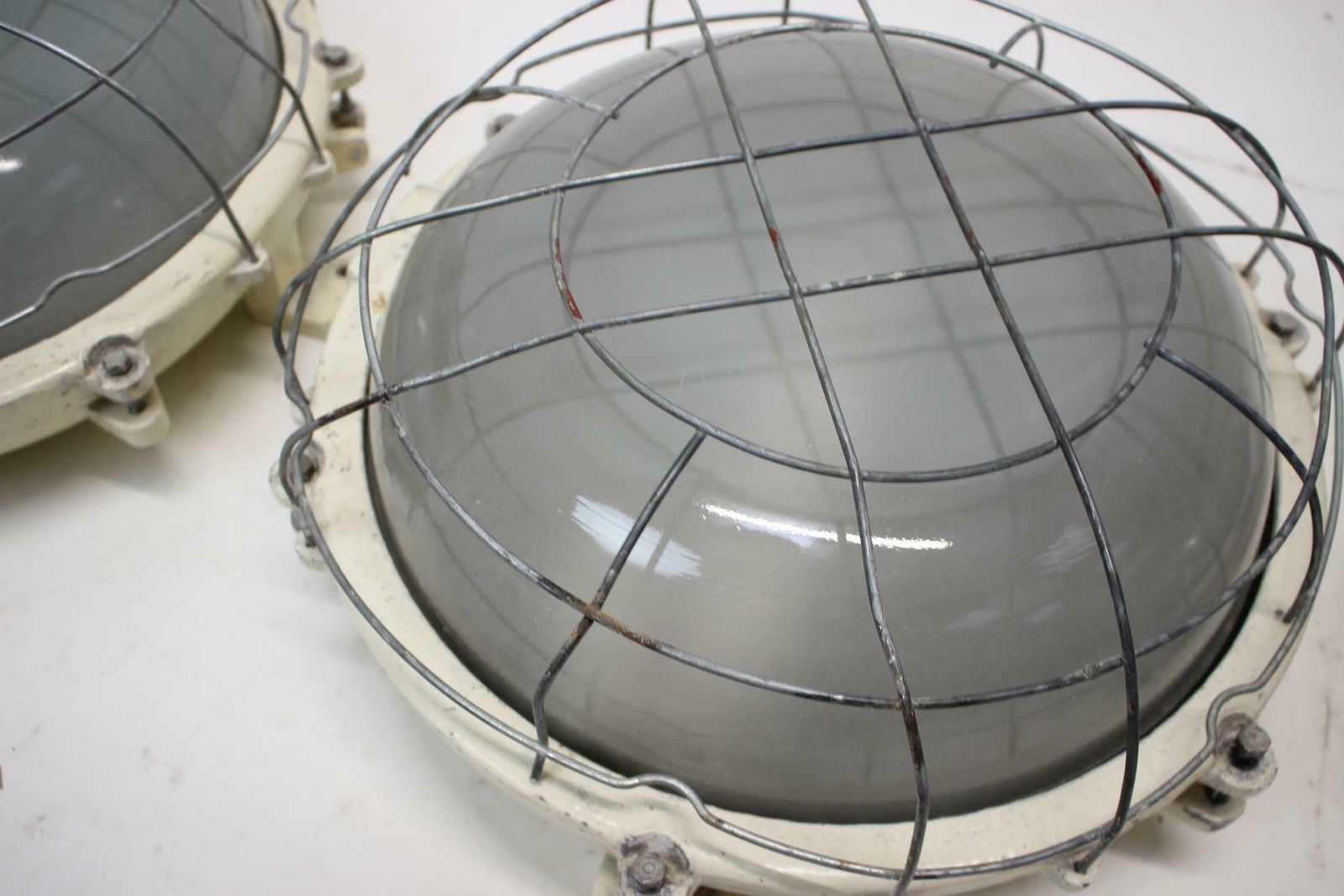 Set Of 3 Vintage Industrial Ceiling Lamps Typ 14 620 B, Czechoslovakia, 1960's photo vintage