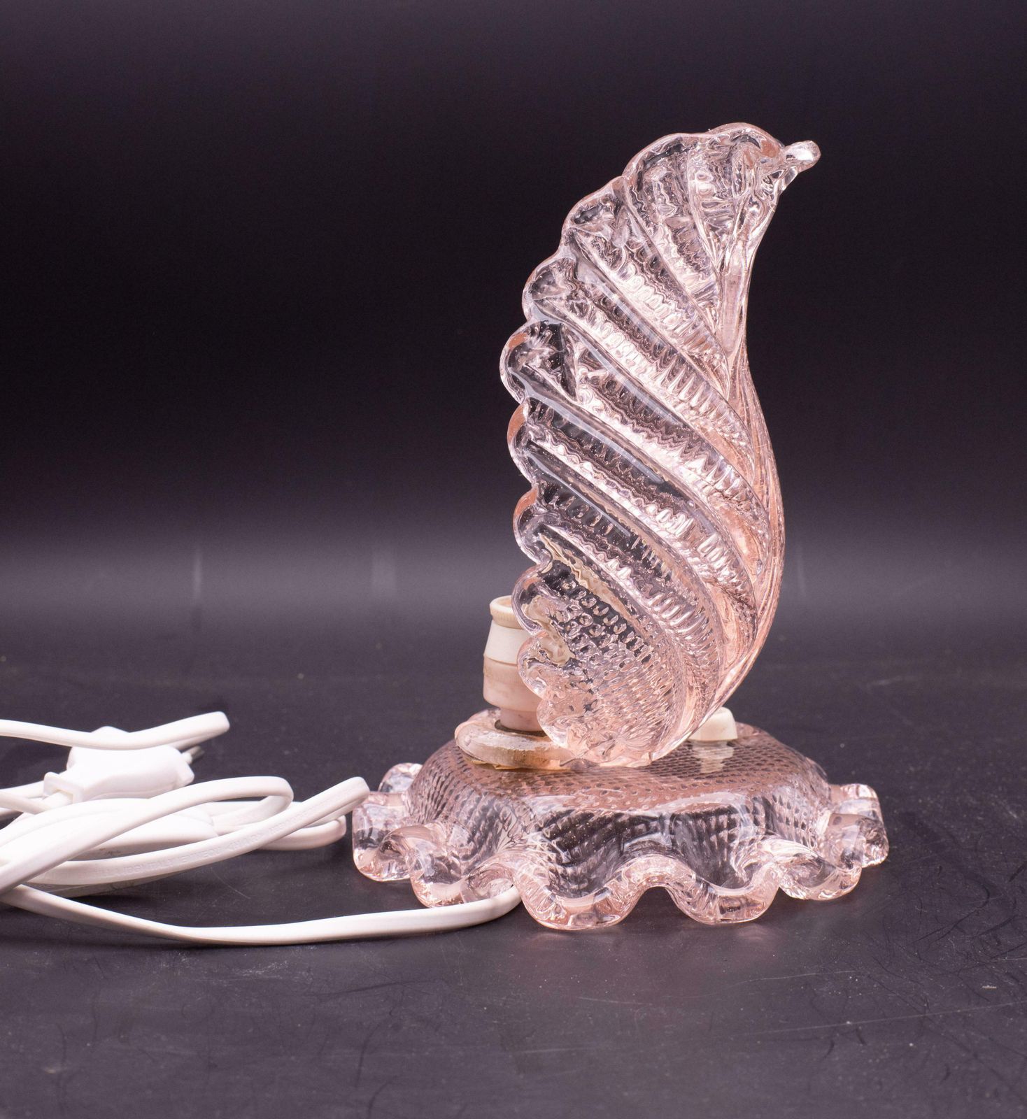 Art Deco Pink Murano Glass Table Lamps Barovier & Toso, 1940 photo buy