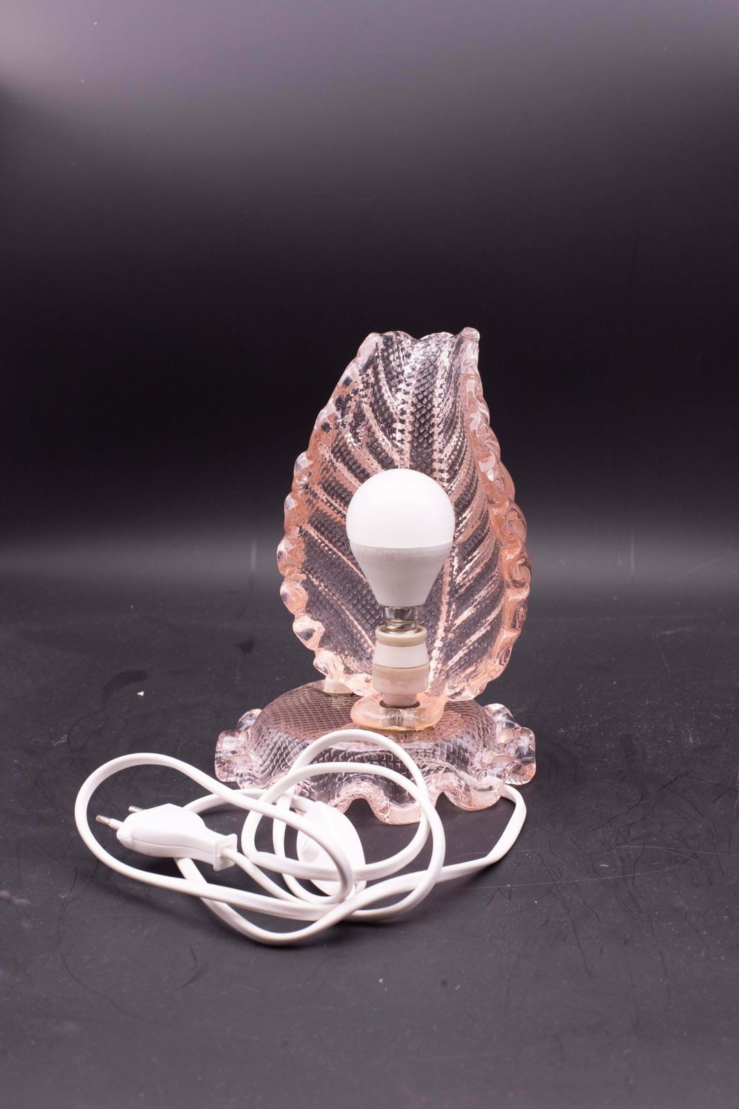 photo furniture Art Deco Pink Murano Glass Table Lamps Barovier & Toso, 1940