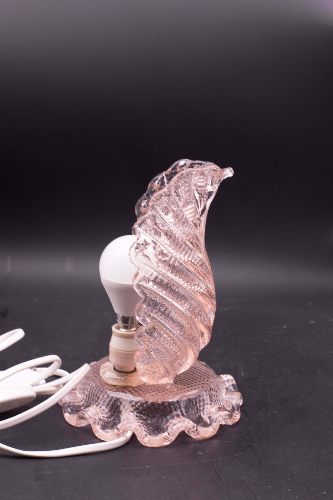 photo for sale Art Deco Pink Murano Glass Table Lamps Barovier & Toso, 1940