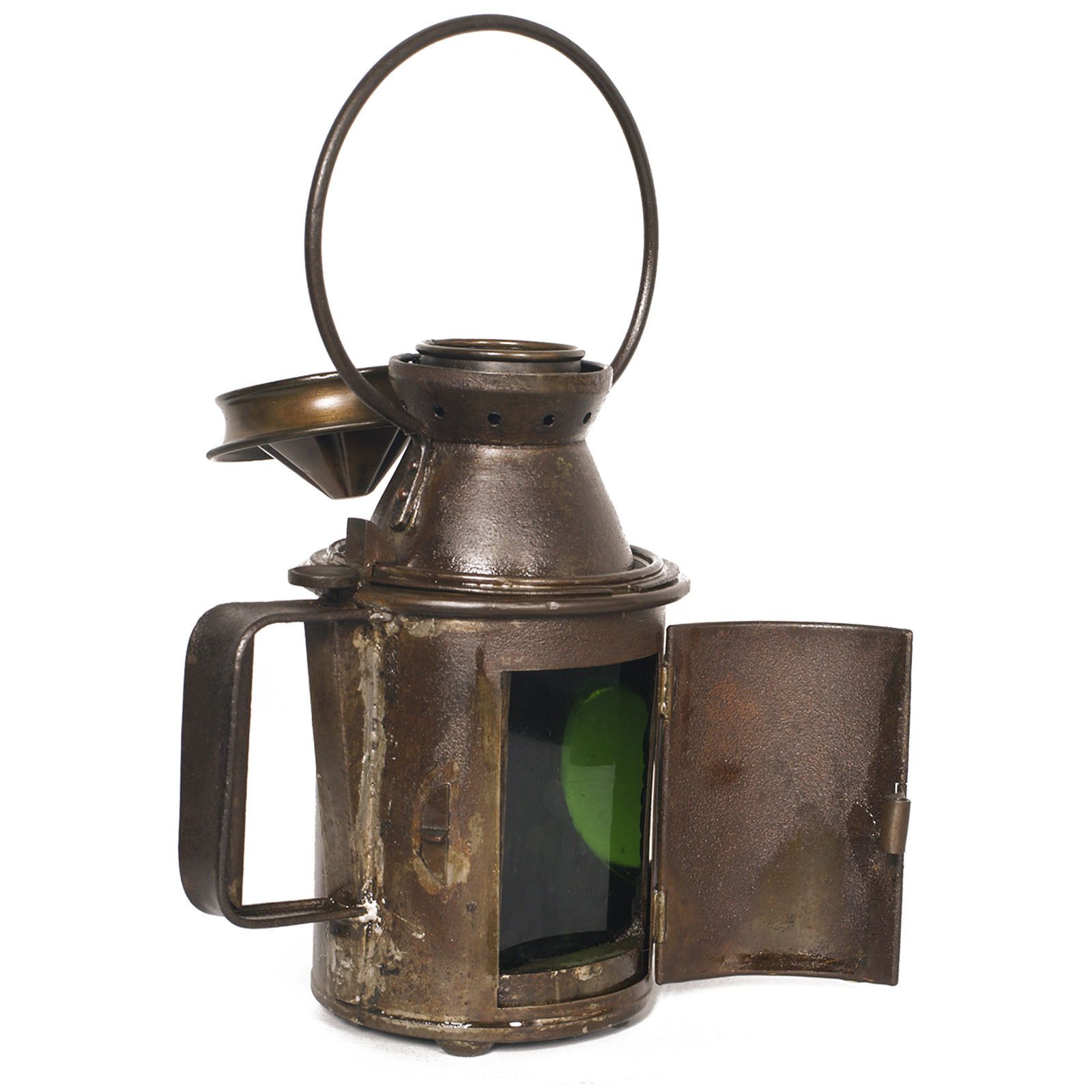 Italian Railway Manual Oil Lamp, 1910s Table Oil Lamp photo vinterior