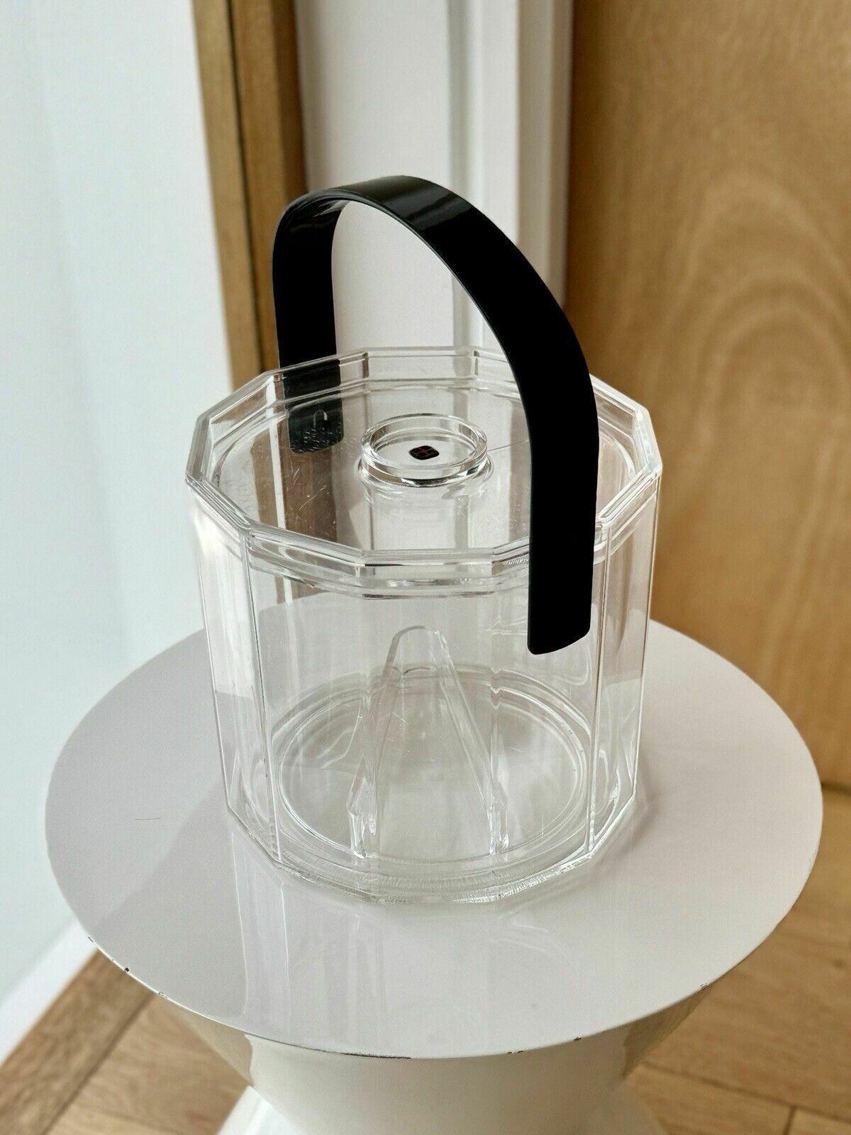 1980’s Guzzini Large Zodiaco Ice Bucket Black Handle Designed By Ambrogio Pozzi photo buy