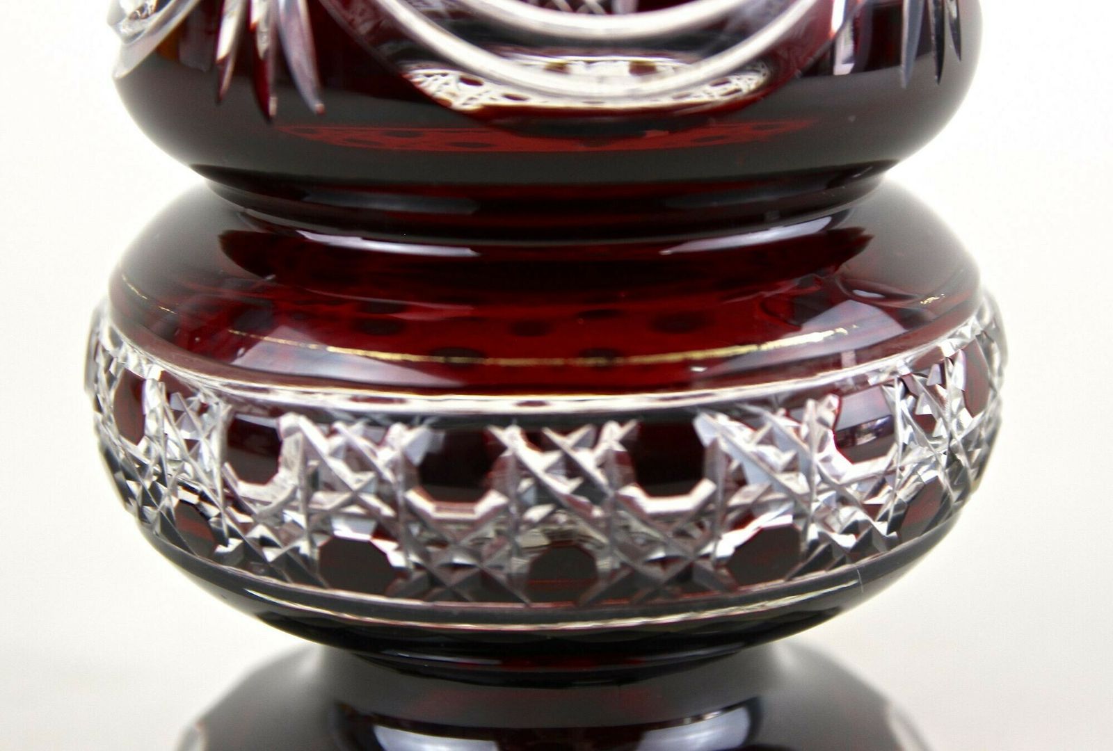 photo furniture 19th Century Biedermeier Ruby Red Overlay Glass Goblet, Gilt Parts, Cz Ca. 1840