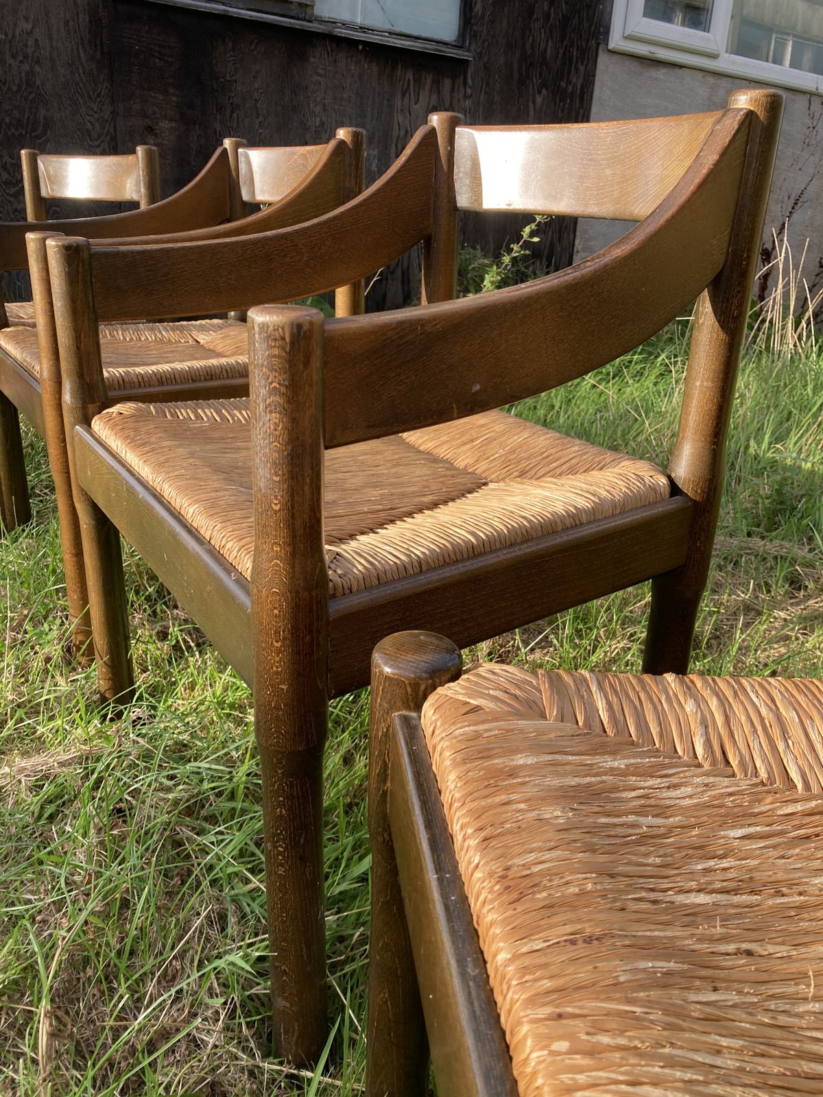 1960s Vico Magistretti Carimate Set Of 4 Dining Chairs photo vintage