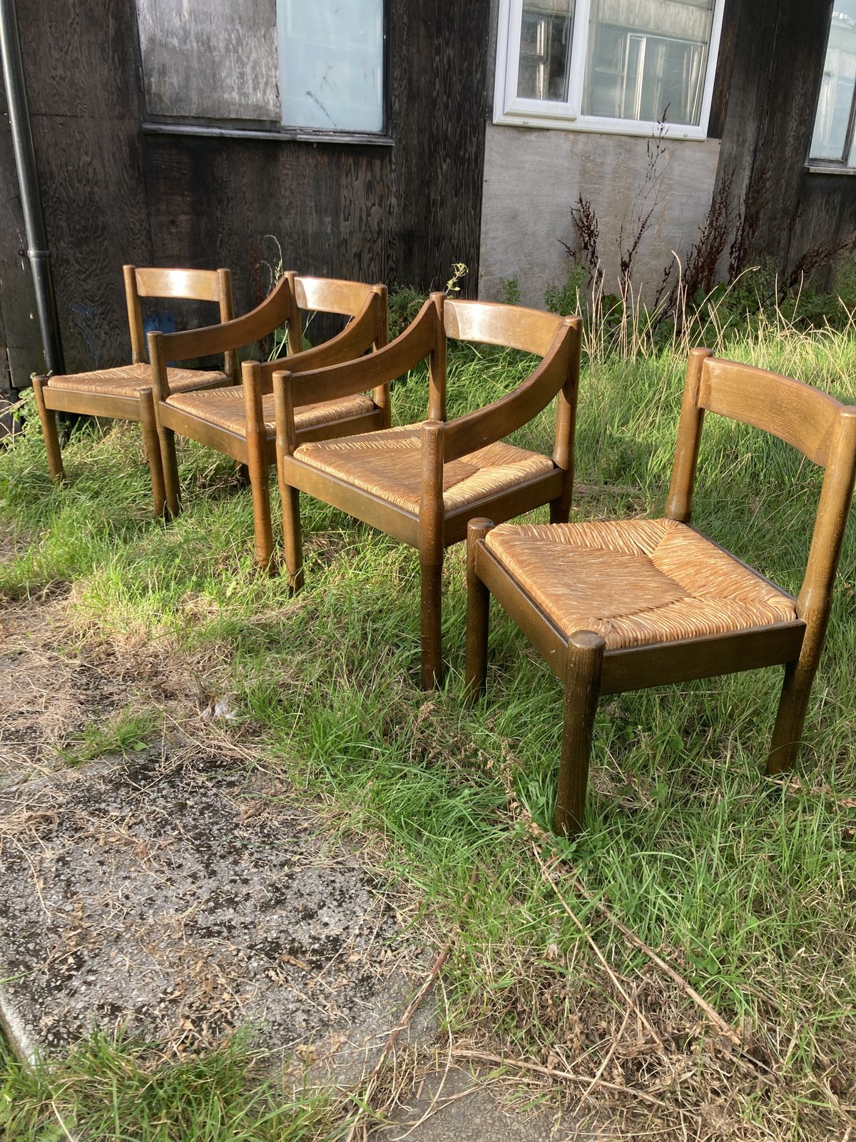 Furniture 1960s Vico Magistretti Carimate Set Of 4 Dining Chairs photo