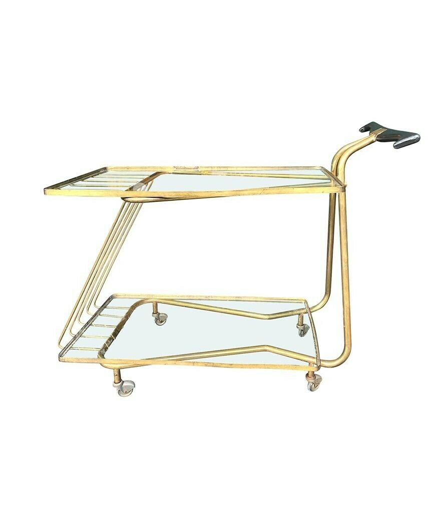 photo buy An Unusual Designed Italian 1950s Brass Bar Trolley