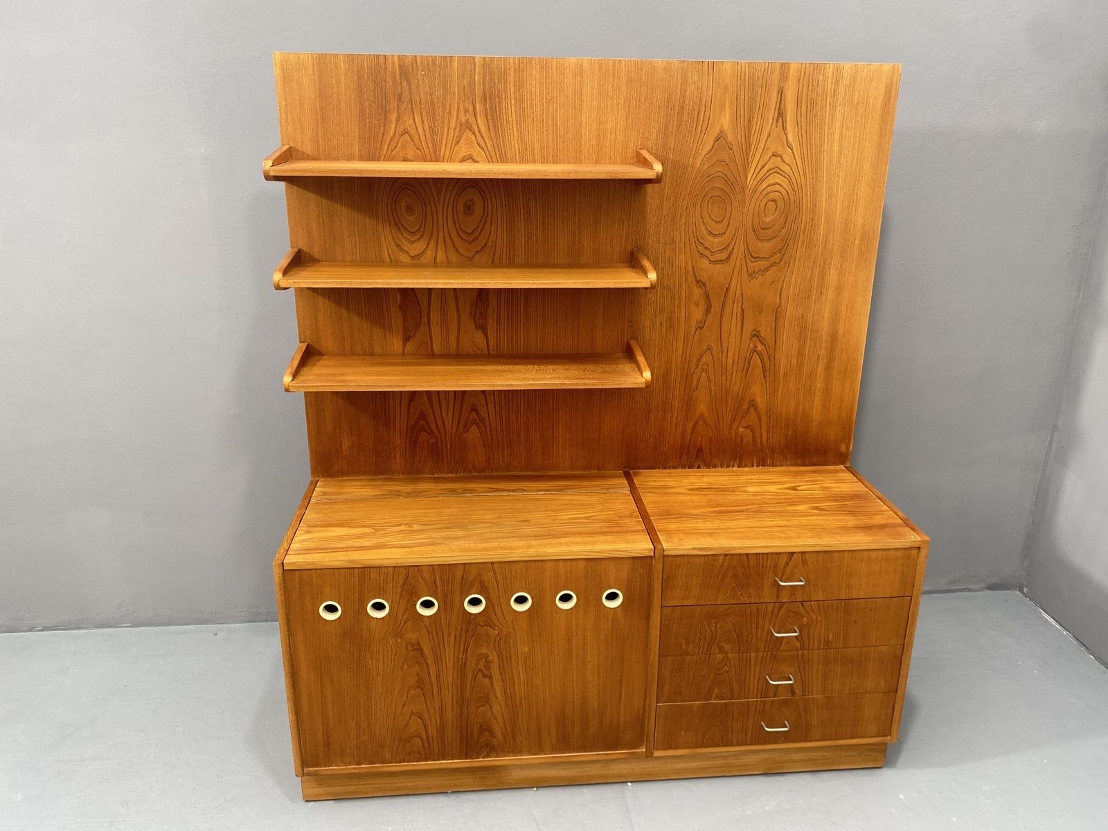 Mid Century Wall Shelf System By český Nábytek, 1960's, Czechoslovakia photo for sale