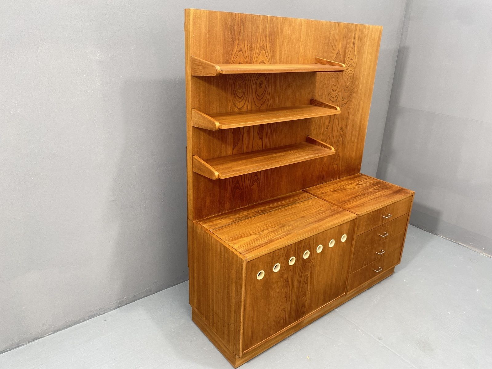 Mid Century Wall Shelf System By český Nábytek, 1960's, Czechoslovakia photo vinterior