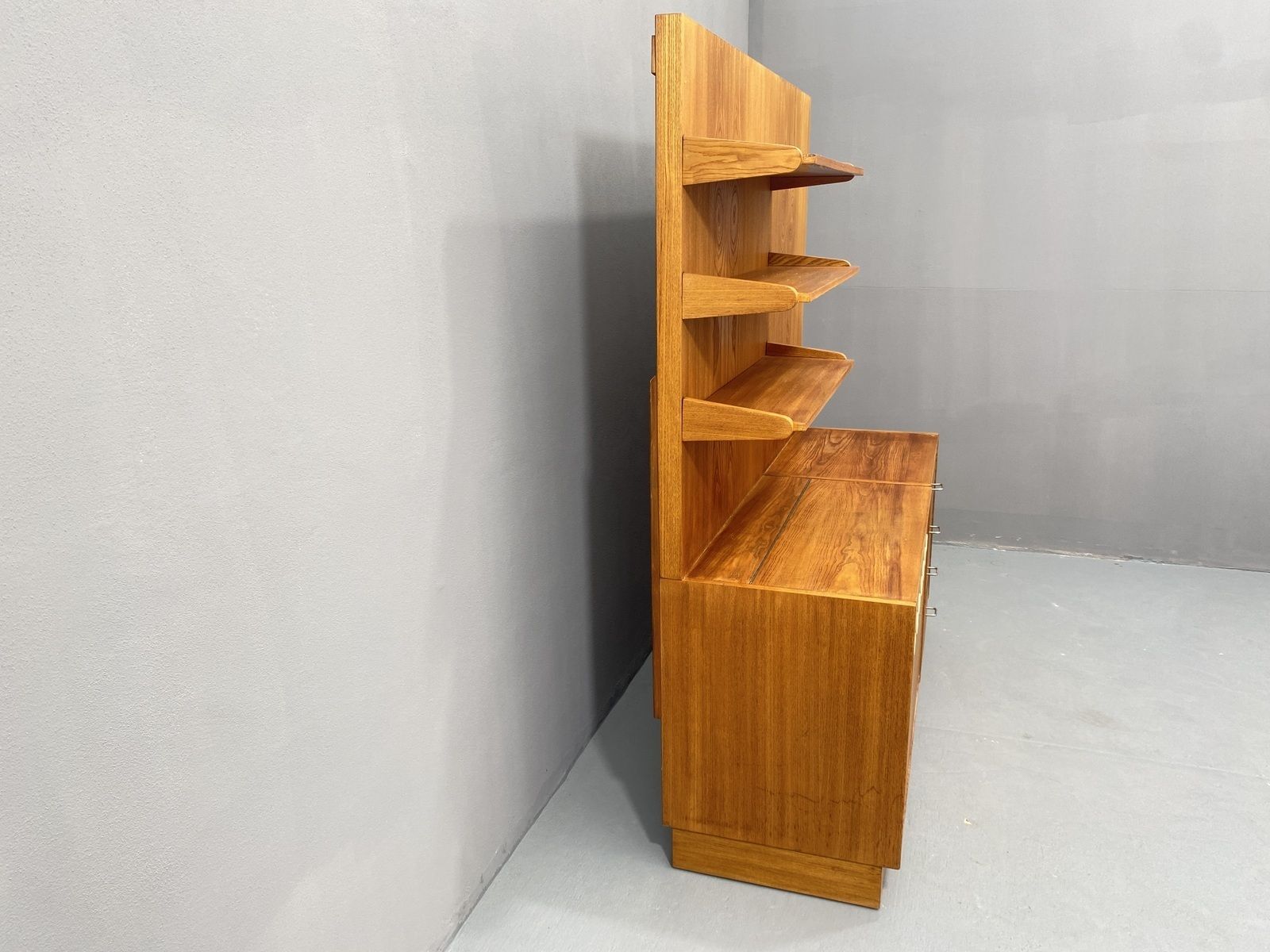 photo vintage Mid Century Wall Shelf System By český Nábytek, 1960's, Czechoslovakia