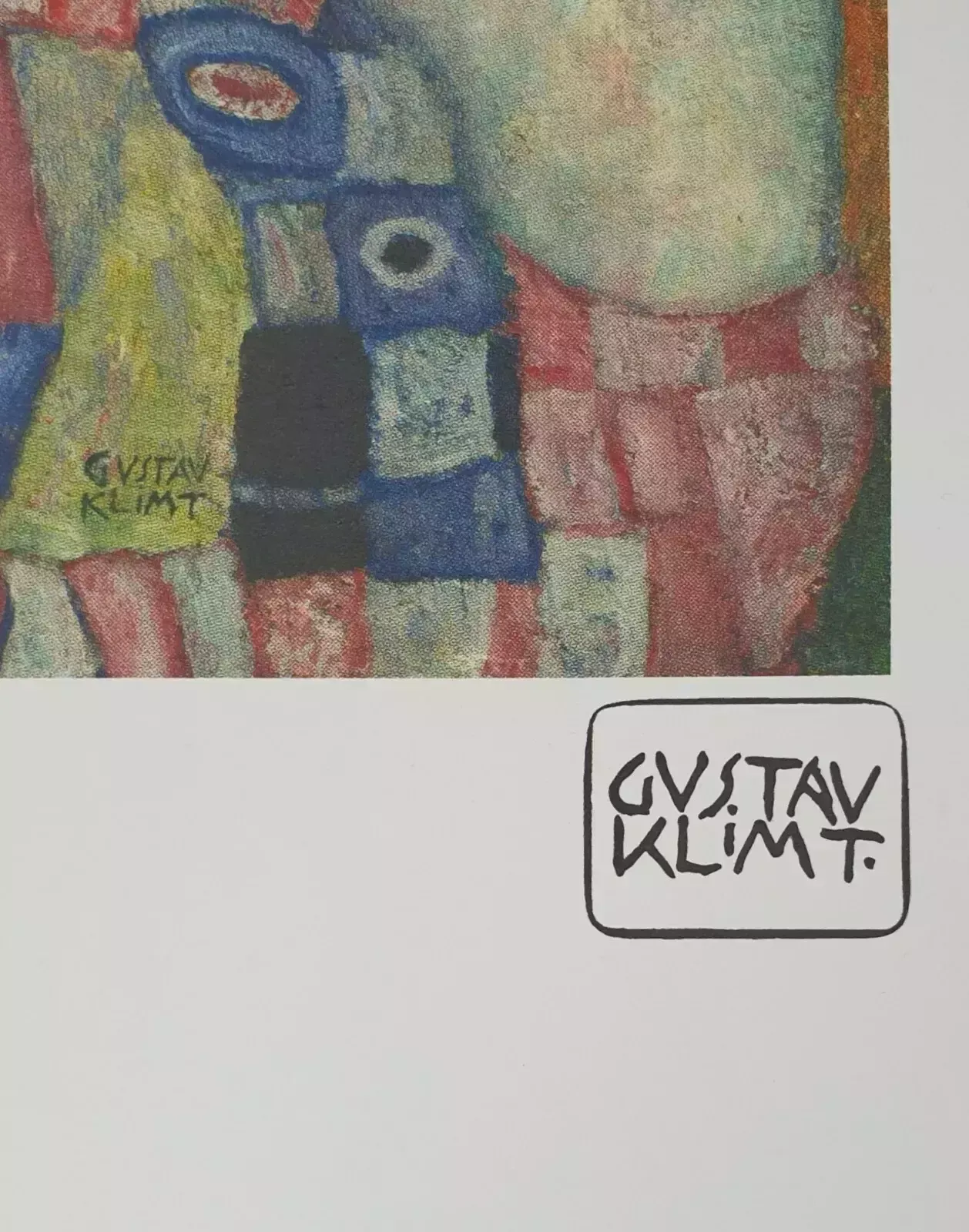 Gustav Klimt, Death And Life, Plate Signed Chromolithograph photo Art