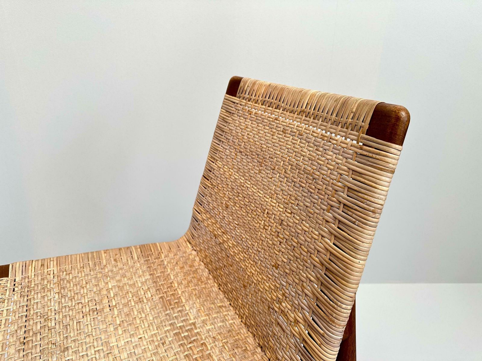 Jørgen Høj Teak And Rattan Chair For Thorald Madsen, Copenhagen Denmark 1950's photo 1940.0