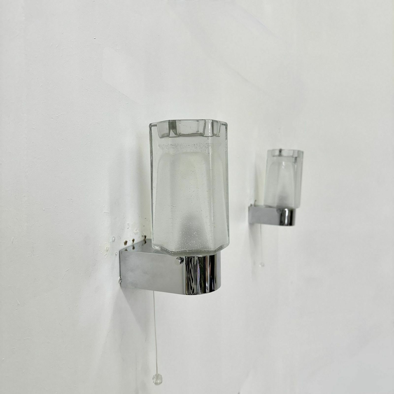 photo vintage Set Of 2 Limburg Glashütte Wall Lamps Sconce , 1970s