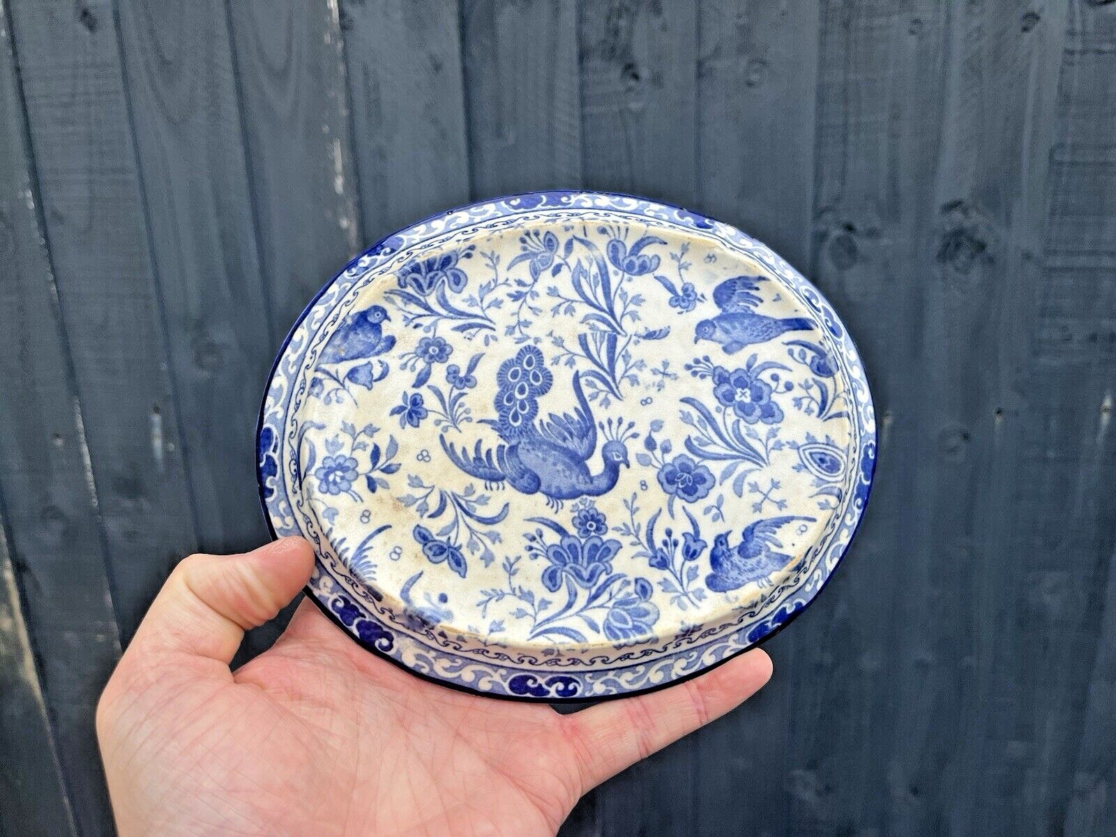 Antique Burgess & Leigh Burleigh Ware Regal Peacock Trivet Coffee / Teapot Stand photo Home Decor