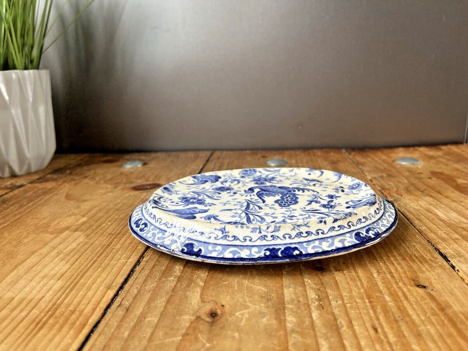 Antique Burgess & Leigh Burleigh Ware Regal Peacock Trivet Coffee / Teapot Stand photo vintage
