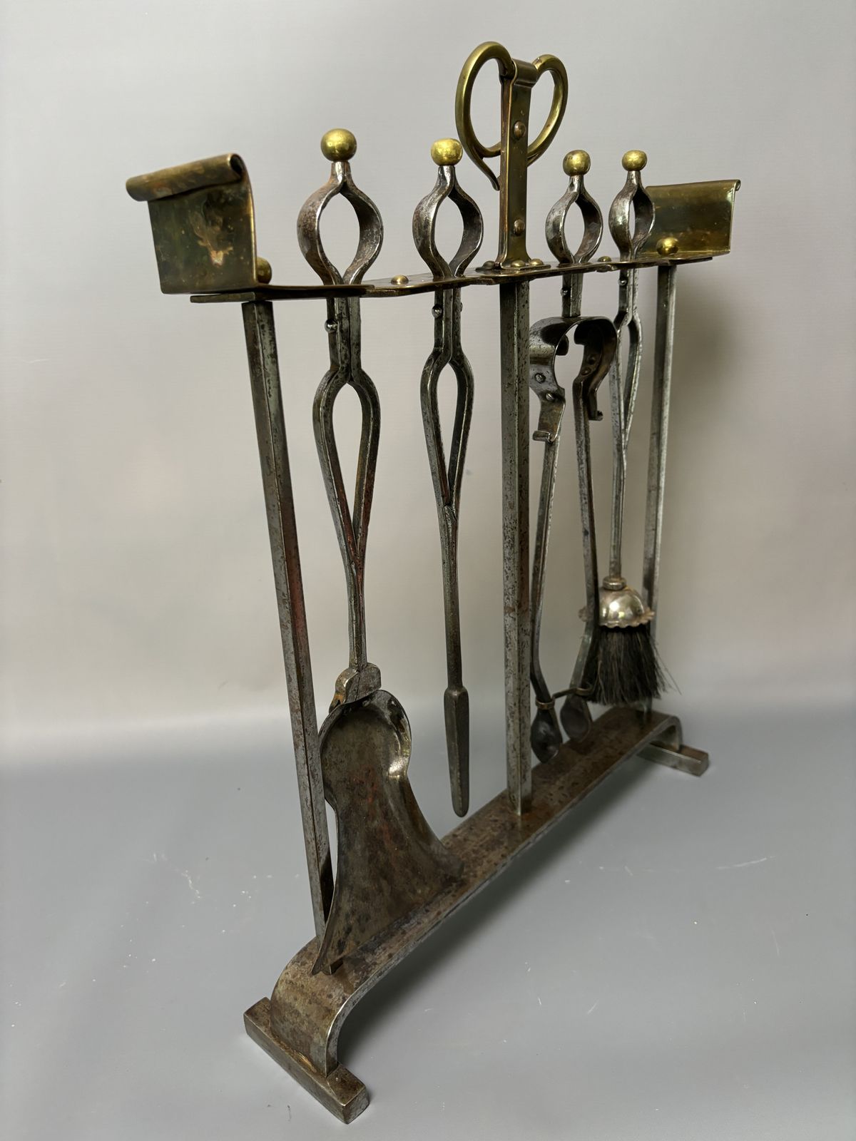 Arts & Crafts 'Estate Made' Fireside Tools photo for sale