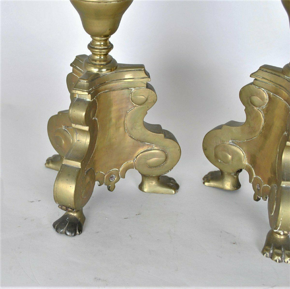 Pair Of Bronze Candlesticks, Late 18th/Early 19th Century photo Home Decor