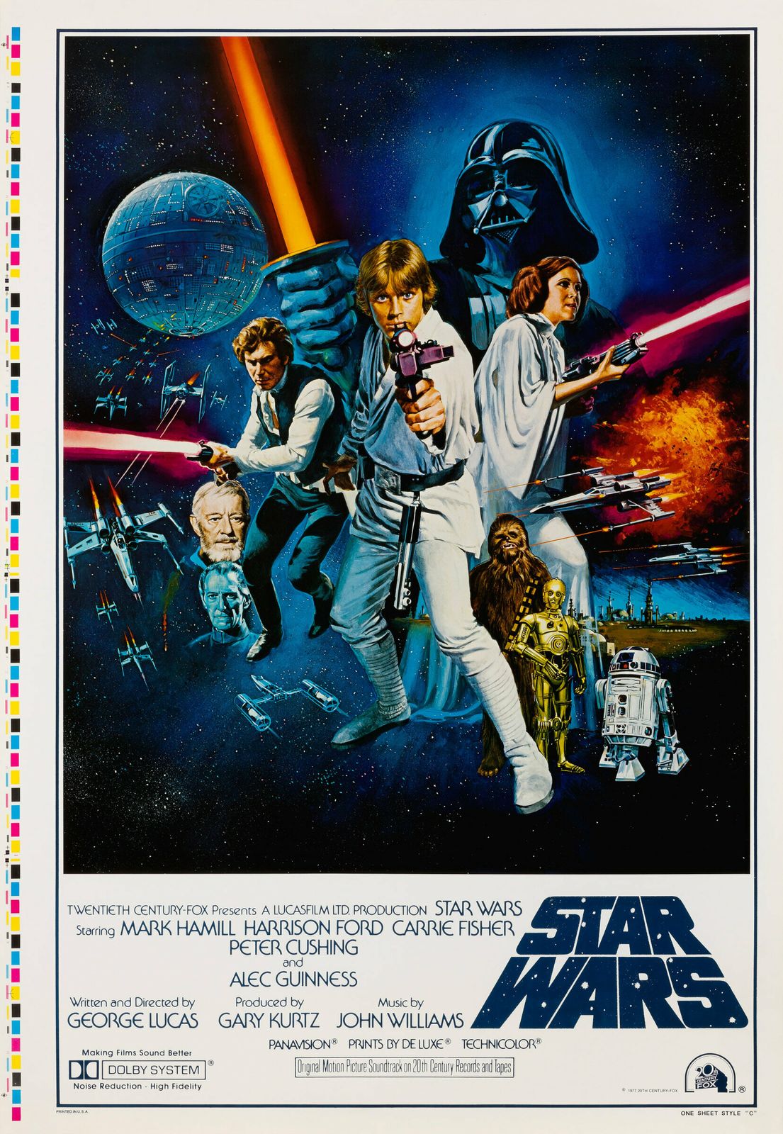 'Star Wars' Original Style C Printer's Proof One Sheet Movie Poster, 1977