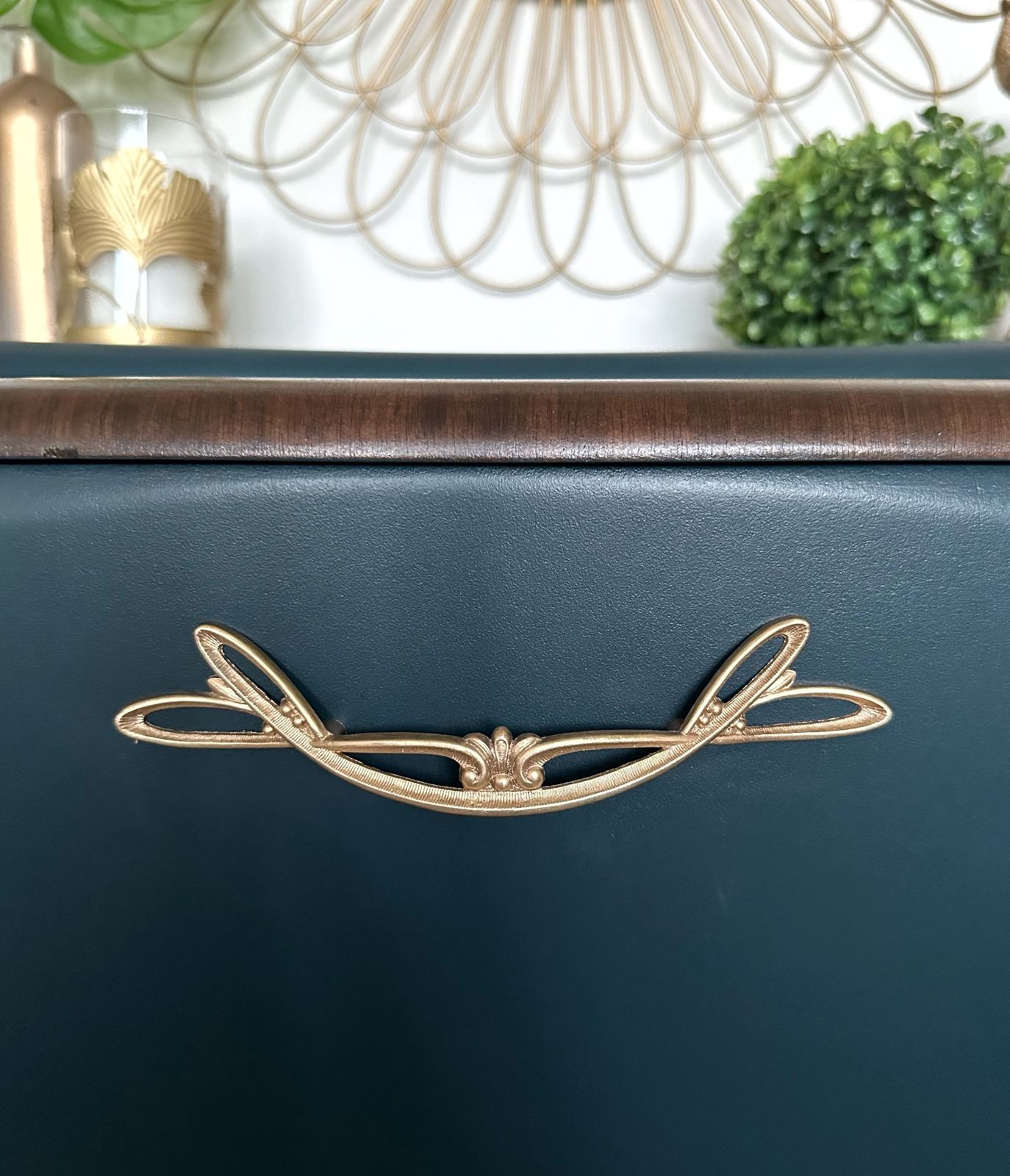 2195.0 Navy And Gold Beautility Cocktail Cabinet, 1950s photo