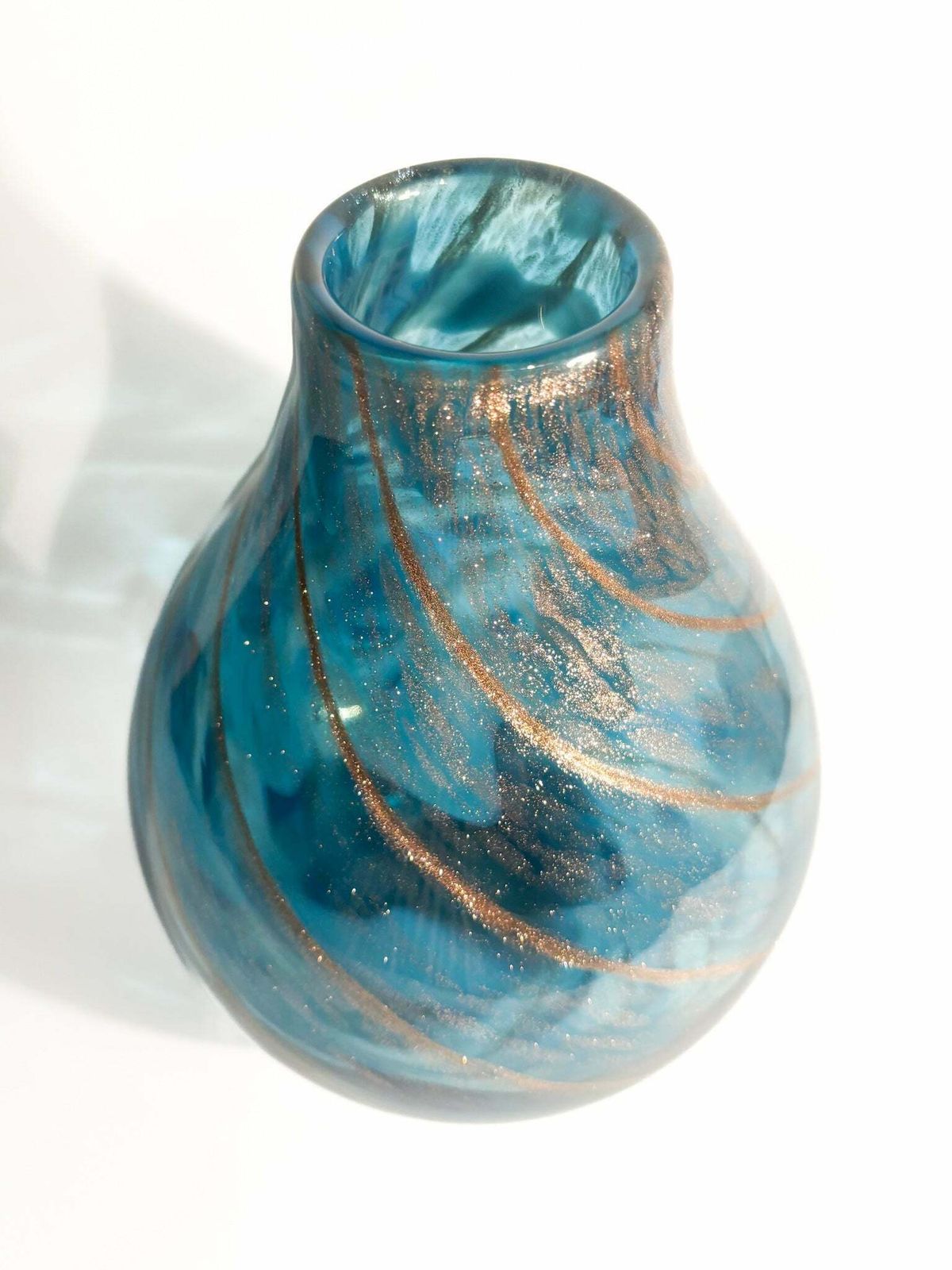 Murano Glass Vase With Aventurine By Fratelli Toso, 1950s photo 562.0