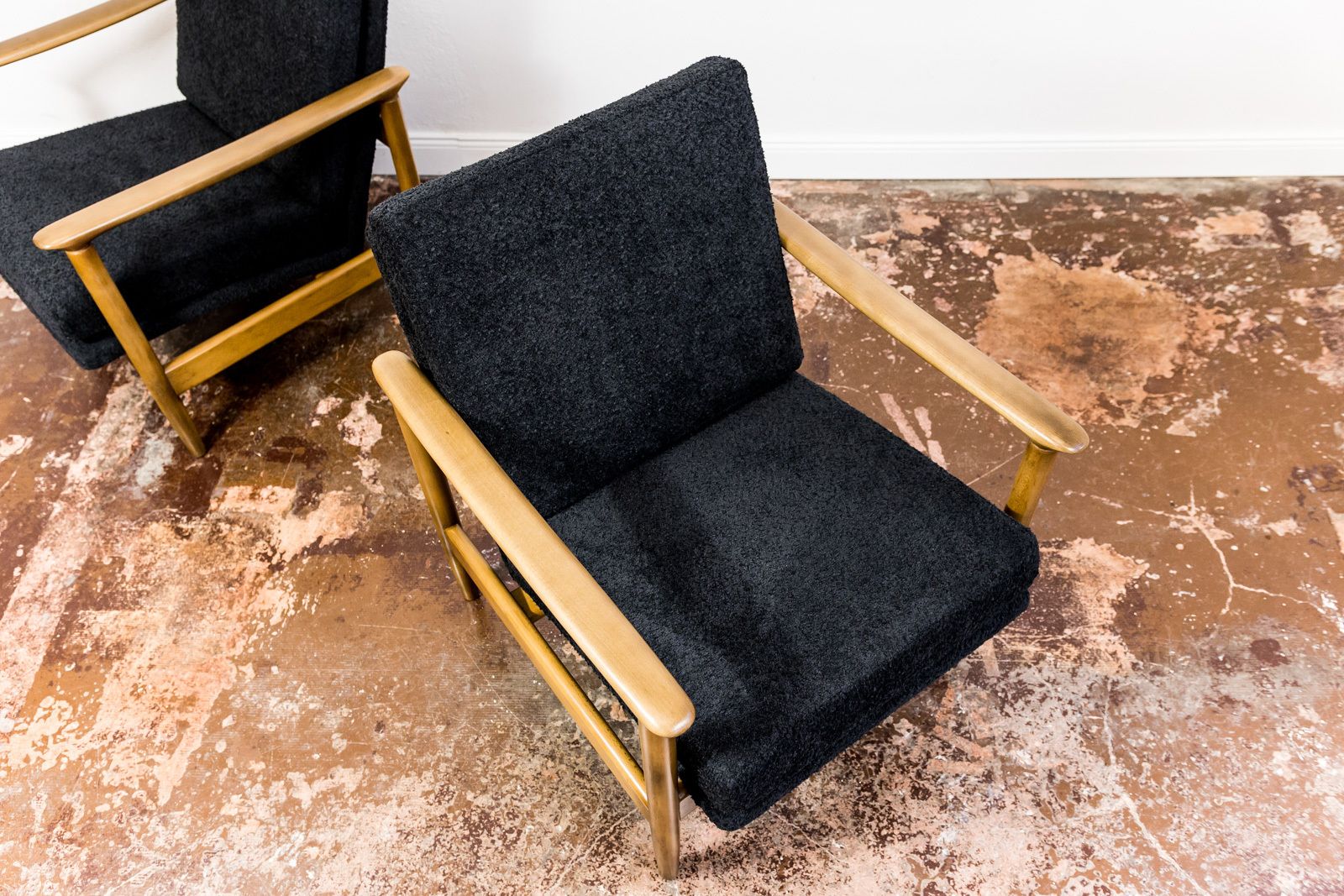 Furniture Pair Of “Gfm 142” Armchairs By Edmund Homa, Poland, 1960s photo