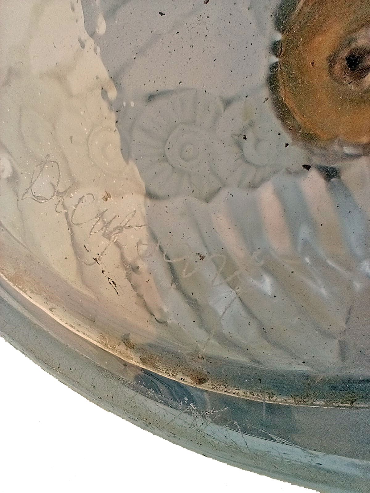 1920s Art Déco Spherical Glass Table Lamp By The Sculptor Henri Dieupart For Simonet Frères, France photo vinterior
