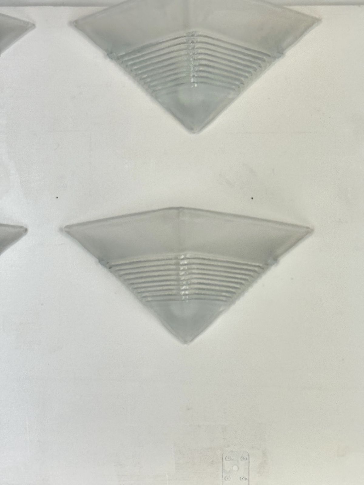 Postmodern Set Of Four Large Thick Murano Glass Sconces By Mazzega. Italy 1980s photo furniture