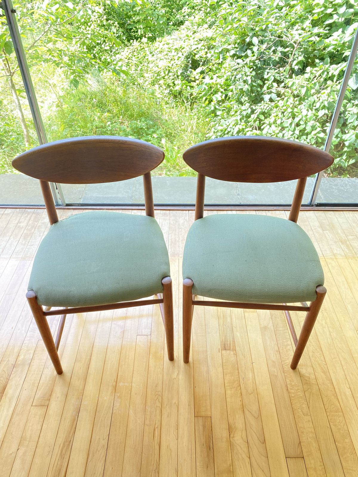 Pair Of Danish Mid Century Modern Teak Model 316 Dining Chairs Peter Hvidt & Orla Mølgaard Nielsen For Søborg Møbelfabrik   1955