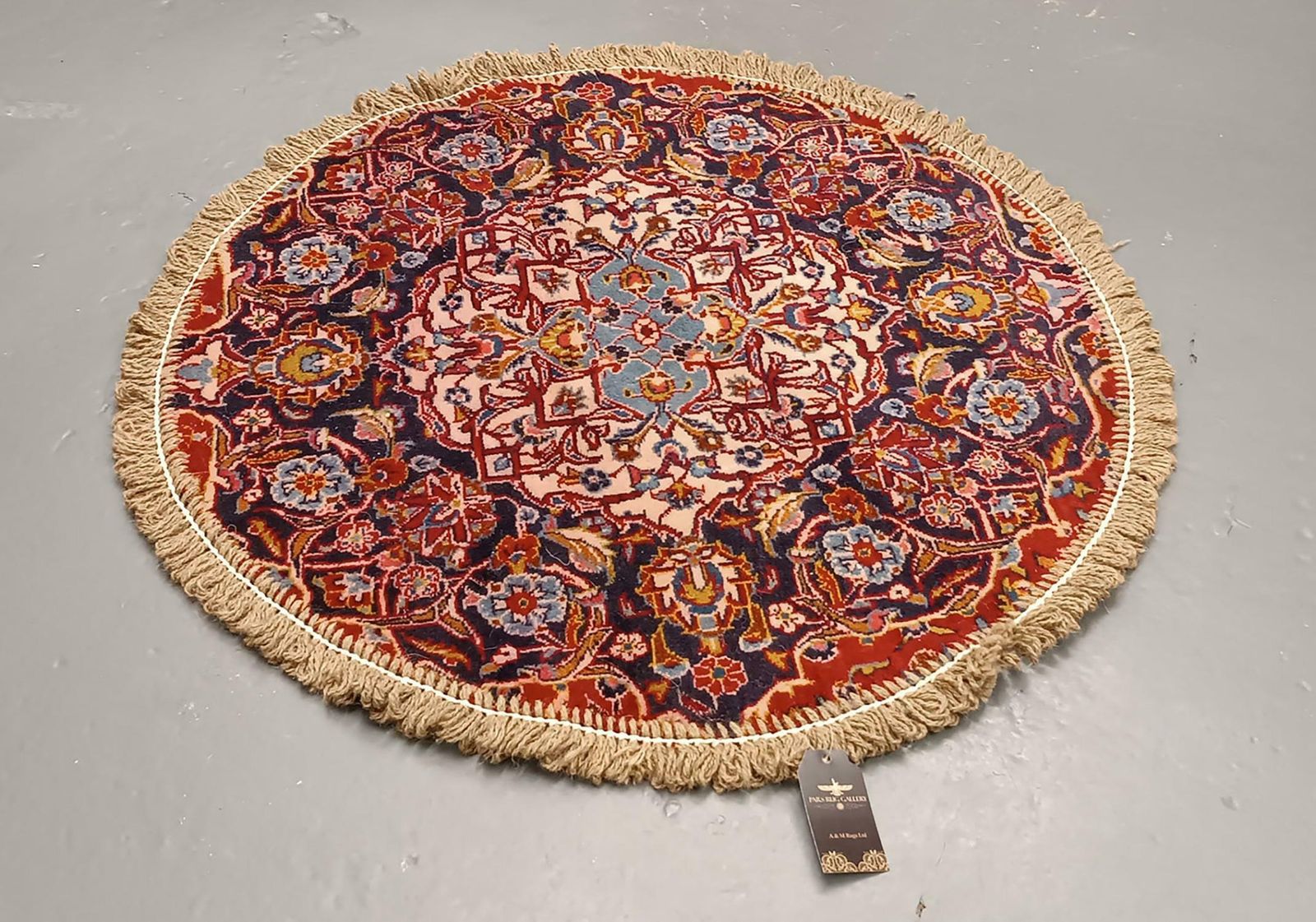 Handmade Round Rug Doormat Oriental Circular Interior Carpet Mat Entrance Way photo furniture