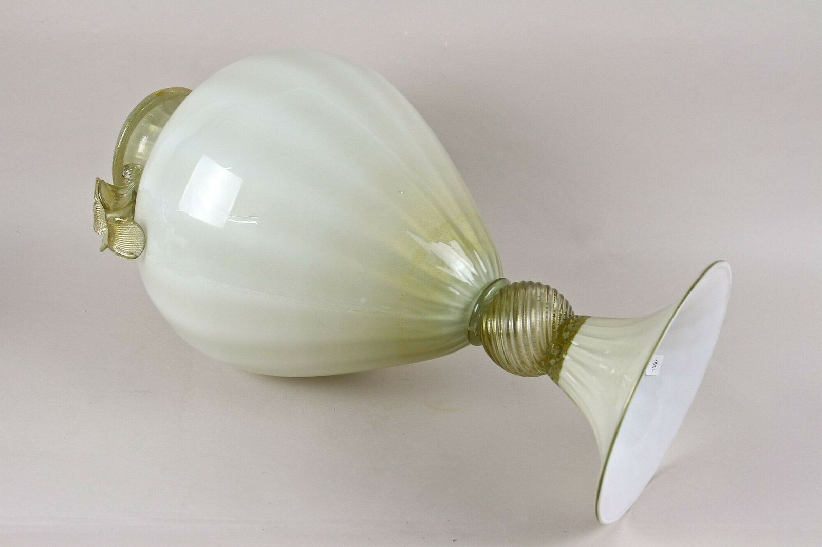 photo for sale Large Murano Glass Amphora Vase By Gabbiani Venezia, Gold Infused, Italy 2000
