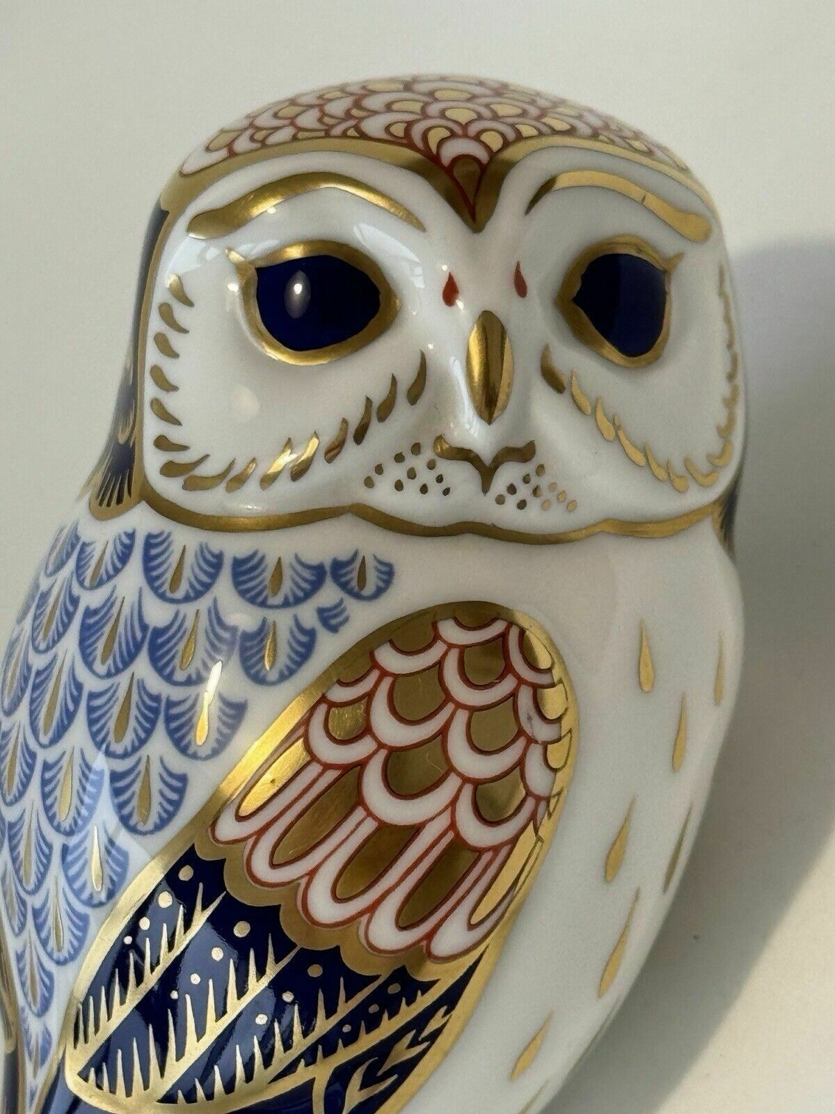 Royal Crown Derby Imari Owl Paperweight With Silver Stopper 1989 photo Home Decor