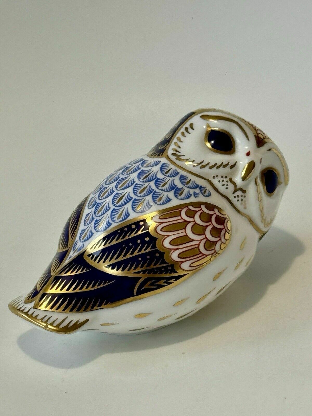 Royal Crown Derby Imari Owl Paperweight With Silver Stopper 1989 photo 50.0