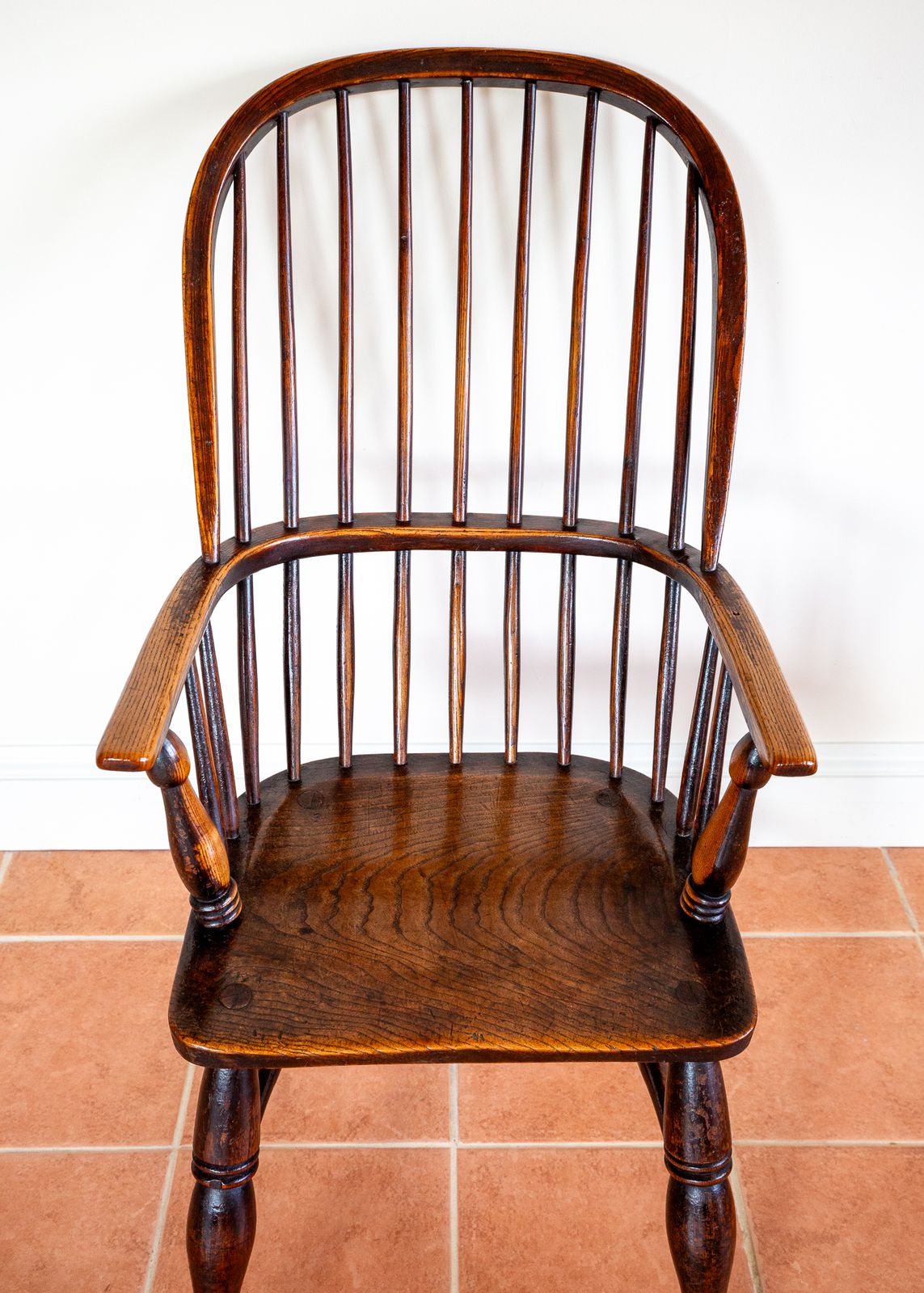 Antique Windsor Chair 1840 Large High Back Hoop Back Stick Back Windsor Armchair Country House Early V.Ictorian 19th Centu Farmhouse R.Ustic Craftsman photo buy