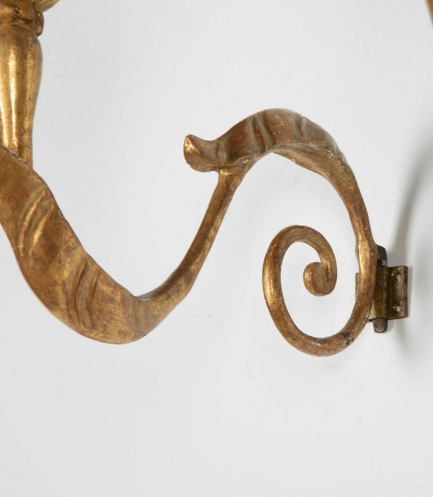 Pair Of 19th Century Giltwood Wall Candle Sconces photo 495.0
