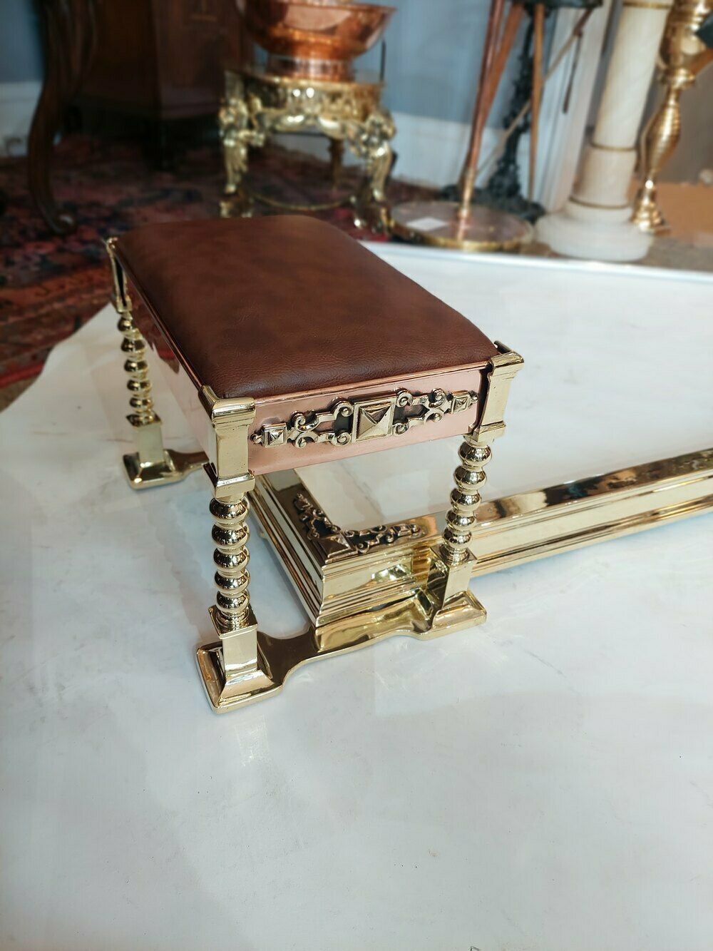 Victorian Brass And Copper Club Fender photo furniture