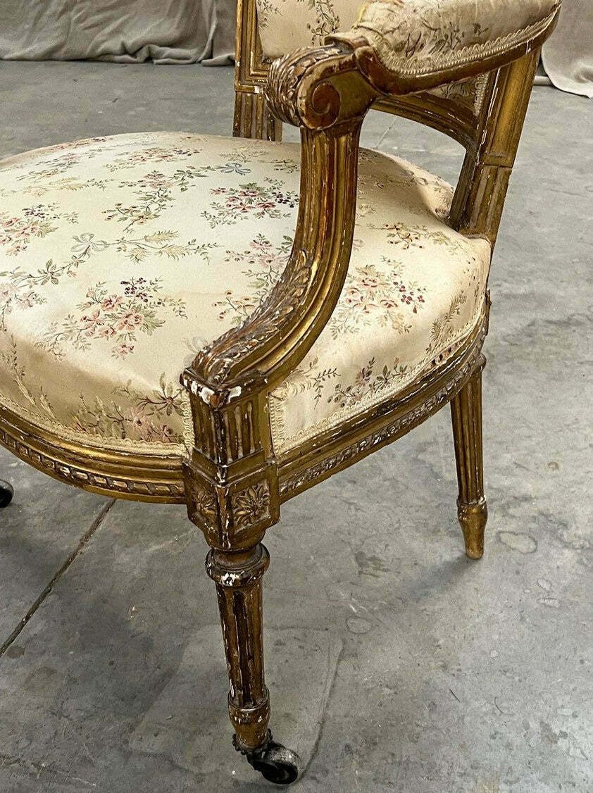 Pair Of Gilded Armchairs photo 1450.0