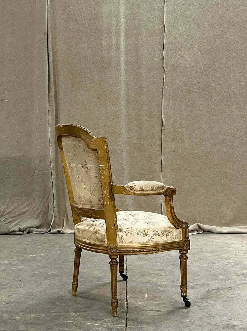 Pair Of Gilded Armchairs photo vintage