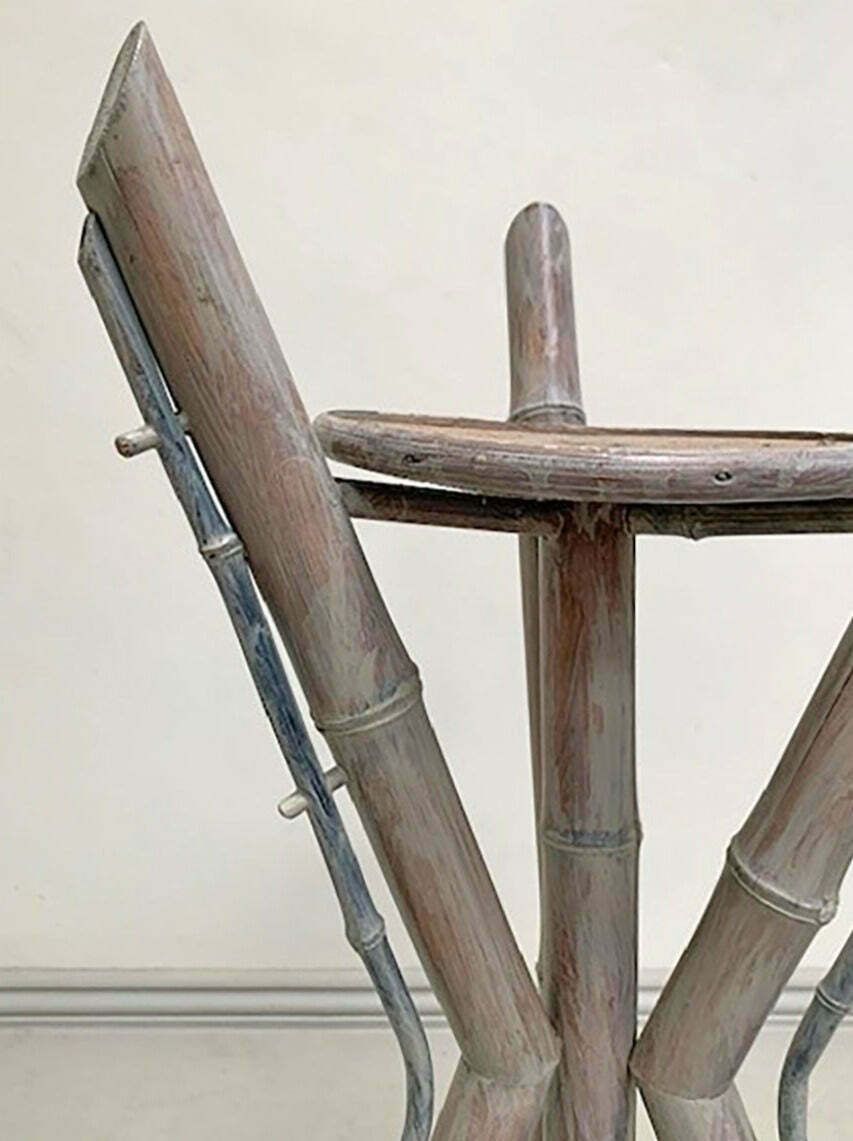 Faux Bamboo Plant Stand photo Home Decor