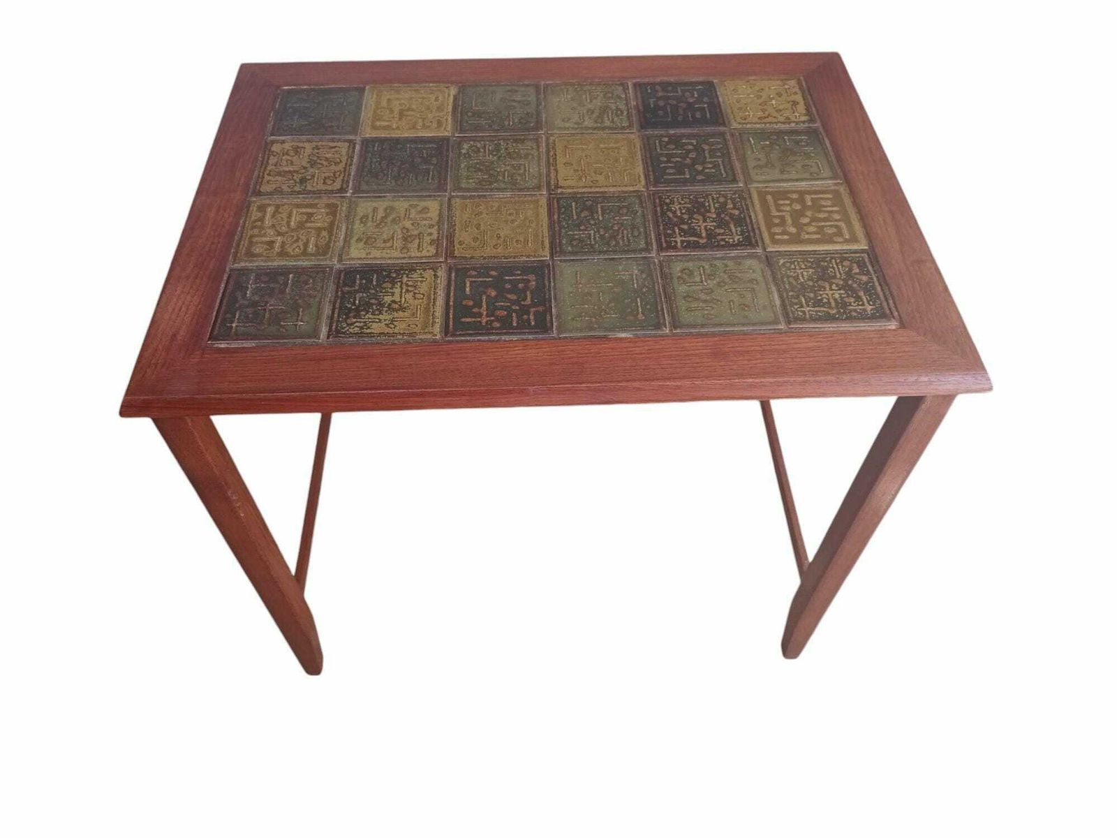 photo furniture Vintage Mid Century Nest Of Tables Danish Design Nesting Tables Tiled & Teak Frame Refurbished