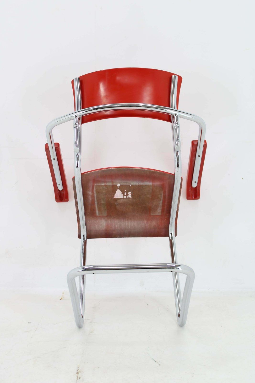 1940s Bauhaus Restored Tubular Armchair, Germany photo vinterior