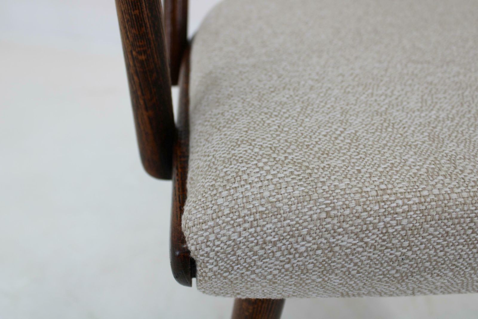 1784.0 1960s Antonin Suman Set Of Six Beech Dining Chairs, Restored photo