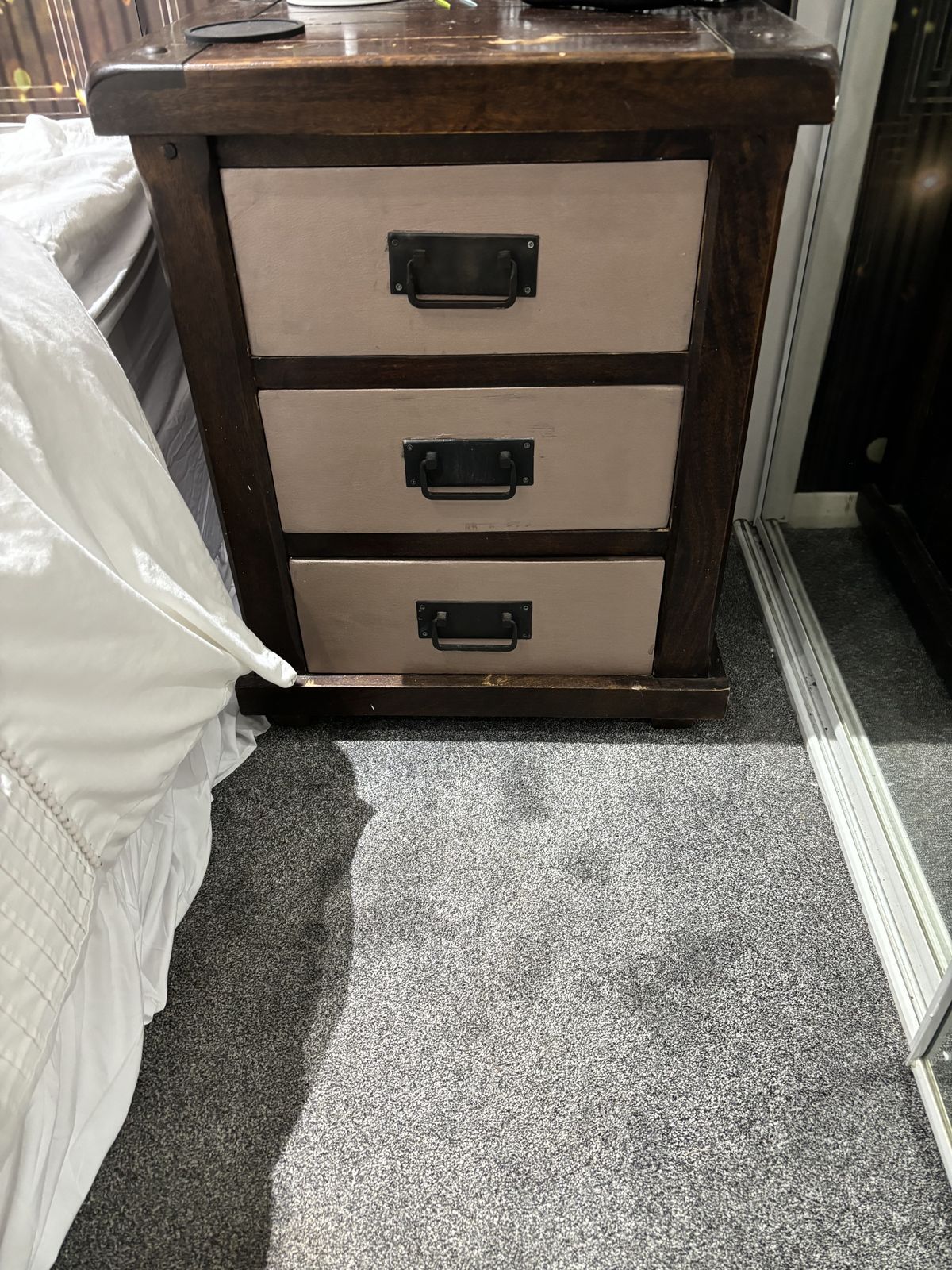 Heavy Wood Chest Of Drawers And Side Cabinet photo furniture